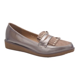 Zapato cuña lacado caqui W-2 verde 1