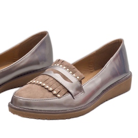 Zapato cuña lacado caqui W-2 verde 2