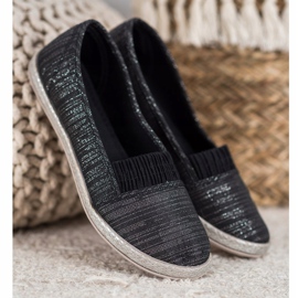 SHELOVET Zapatillas slip-on negro 4