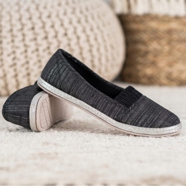 SHELOVET Zapatillas slip-on negro 3