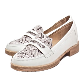 Mocasines bailarinas animal blanco 20-339MO 2