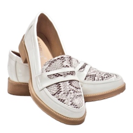 Mocasines bailarinas animal blanco 20-339MO 3