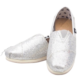 Zapatos plateados, slip on perros AG0025 gris 2