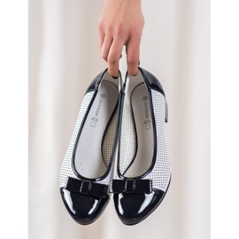 Goodin Bombas Caladas Con Lazo blanco azul 1