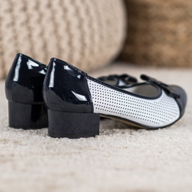 Goodin Bombas Caladas Con Lazo blanco azul 3