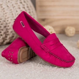 Goodin Mocasines textiles clásicos rosado 1 Goodin Mocasines textiles clásicos rosado 1