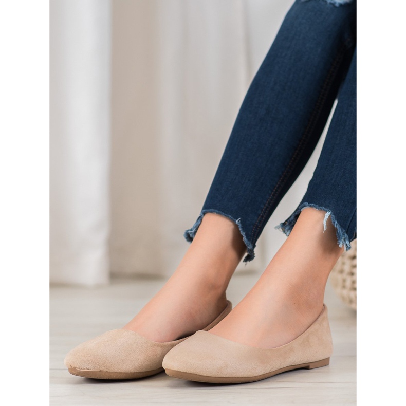 SHELOVET Cómodas bailarinas marrón 1