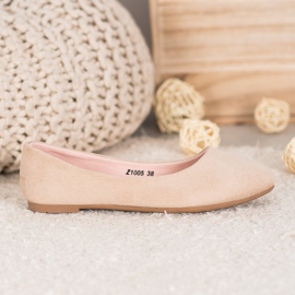 SHELOVET Cómodas bailarinas marrón 2