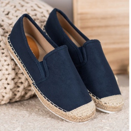 Goodin Alpargatas de ante azul 4