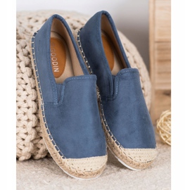 Goodin Alpargatas de ante azul 4