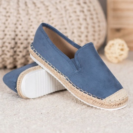 Goodin Alpargatas de ante azul 5