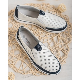 Goodin Zapatos de cuero ligero blanco 5
