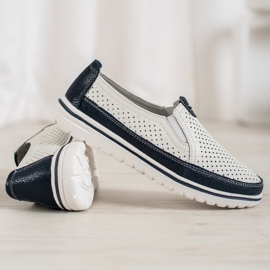 Goodin Zapatos de cuero ligero blanco 3
