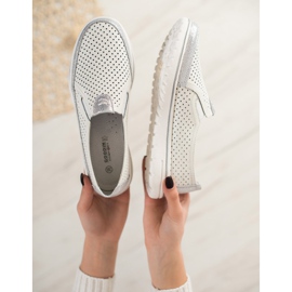 Goodin Zapatos de cuero ligero blanco 4