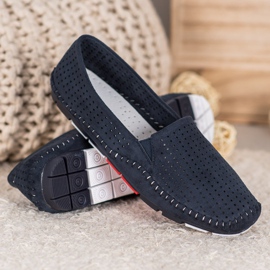 Goodin Zapatos sin cordones calados azul 1 Goodin Zapatos sin cordones calados azul 1