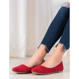 SHELOVET Cómodas bailarinas rojo 2