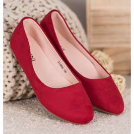 SHELOVET Cómodas bailarinas rojo 1