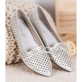 Goodin Bailarinas elegantes caladas gris 1