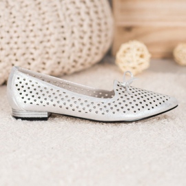 Goodin Bailarinas elegantes caladas gris 4