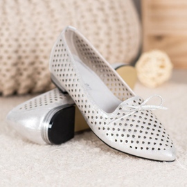 Goodin Bailarinas elegantes caladas gris 5