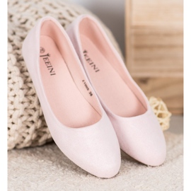 SHELOVET Cómodas bailarinas rosa 1