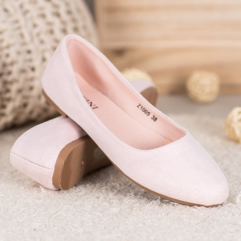 SHELOVET Cómodas bailarinas rosa 2