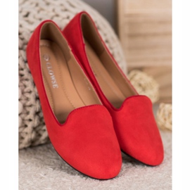 Clowse Señores de gamuza clásicos rojo 3