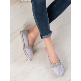 SHELOVET Zapatillas slip-on gris 4