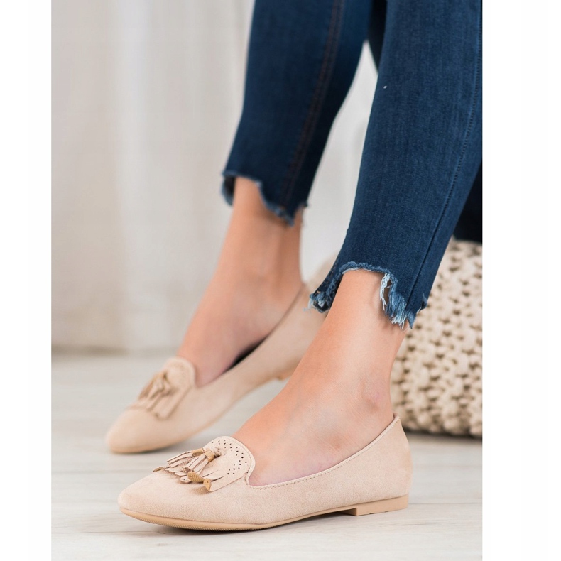 Fama Señores de ante con flecos marrón 2