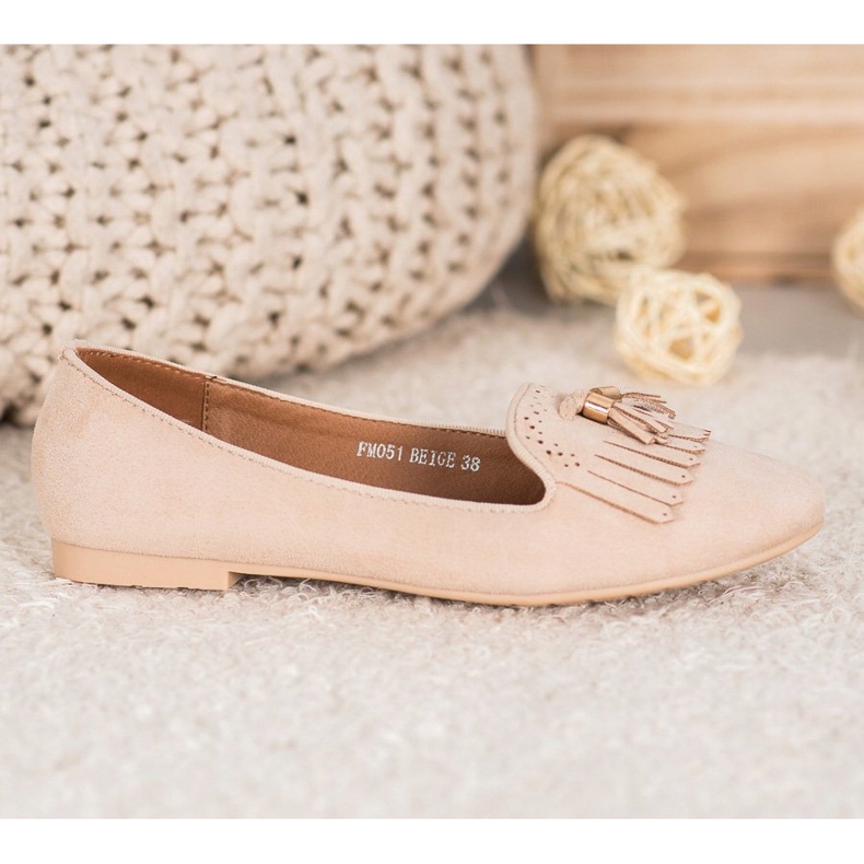 Fama Señores de ante con flecos marrón 1