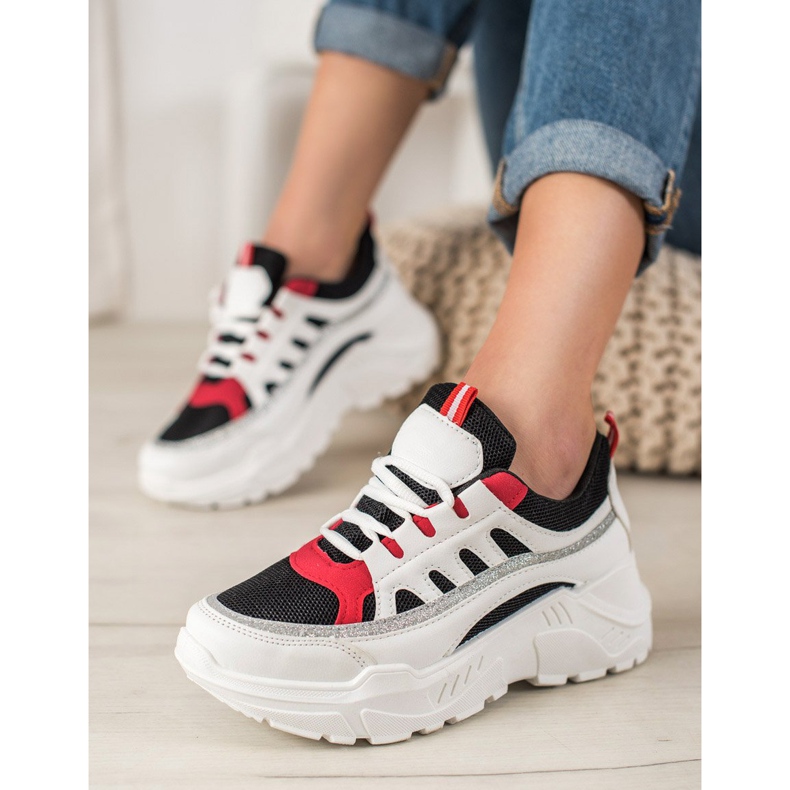 SHELOVET Zapatillas con estilo blanco 1