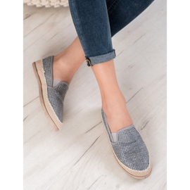 SHELOVET Alpargatas de moda azul gris 2