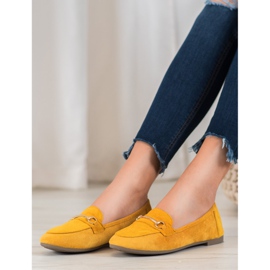 Bestelle Mocasines elegantes con adorno amarillo 4