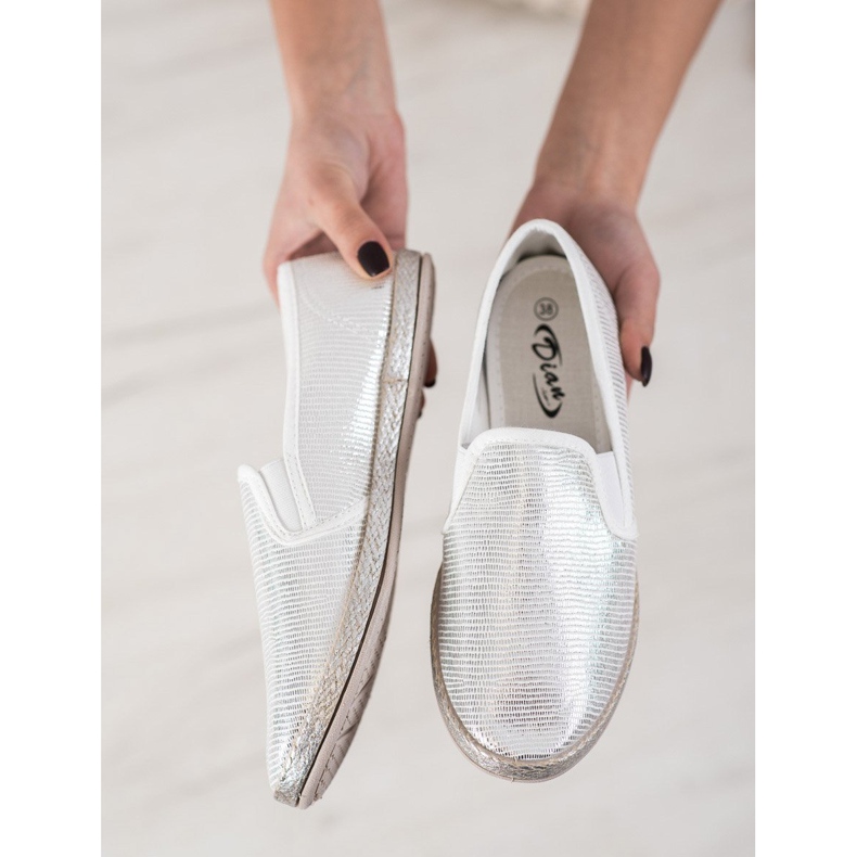 SHELOVET Zapatos brillantes sin cordones gris 1