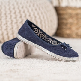 SHELOVET Bailarinas caladas azul 2