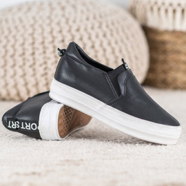 Bona Zapatos negros sin cordones 5