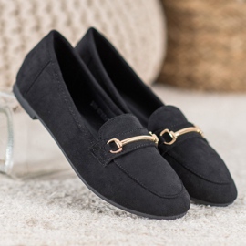 Bestelle Mocasines elegantes con adorno negro 3
