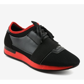 Zapatillas deportivas de hombre negras B18-101 negro 1