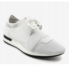Zapatillas deportivas de hombre blancas B18-101 blanco 1