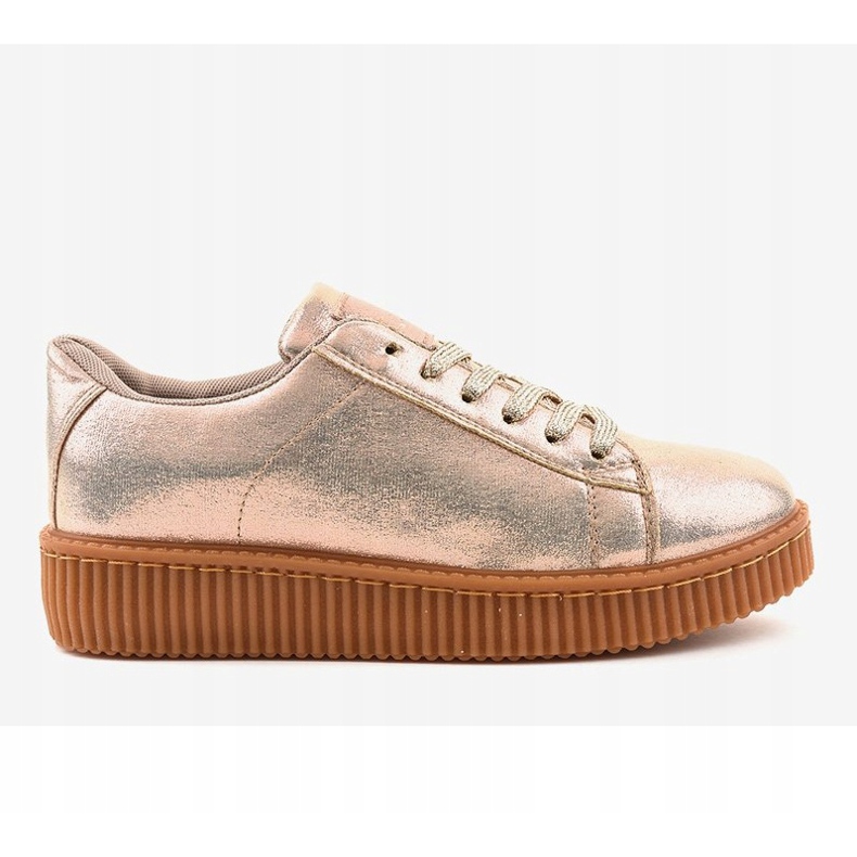 Zapatillas de mujer golden creepers TL-66 dorado 2