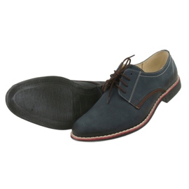 Moskała Zapatos de cuero para hombres 761 azul marino Moskła 5