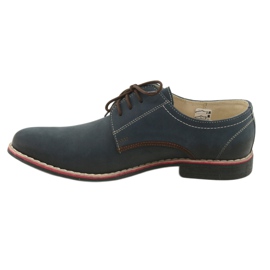 Moskała Zapatos de cuero para hombres 761 azul marino Moskła 2