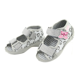 Calzado infantil befado 242P102 rosado plata gris 3