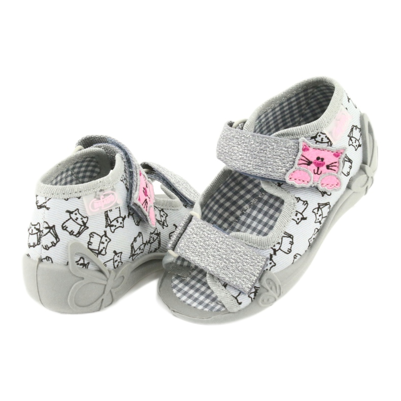 Calzado infantil befado 242P102 rosado plata gris 4