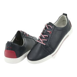 Zapatos deportivos de piel FILIPPO DP008 rojo azul marino 4 Zapatos deportivos de piel FILIPPO DP008 rojo azul marino 4