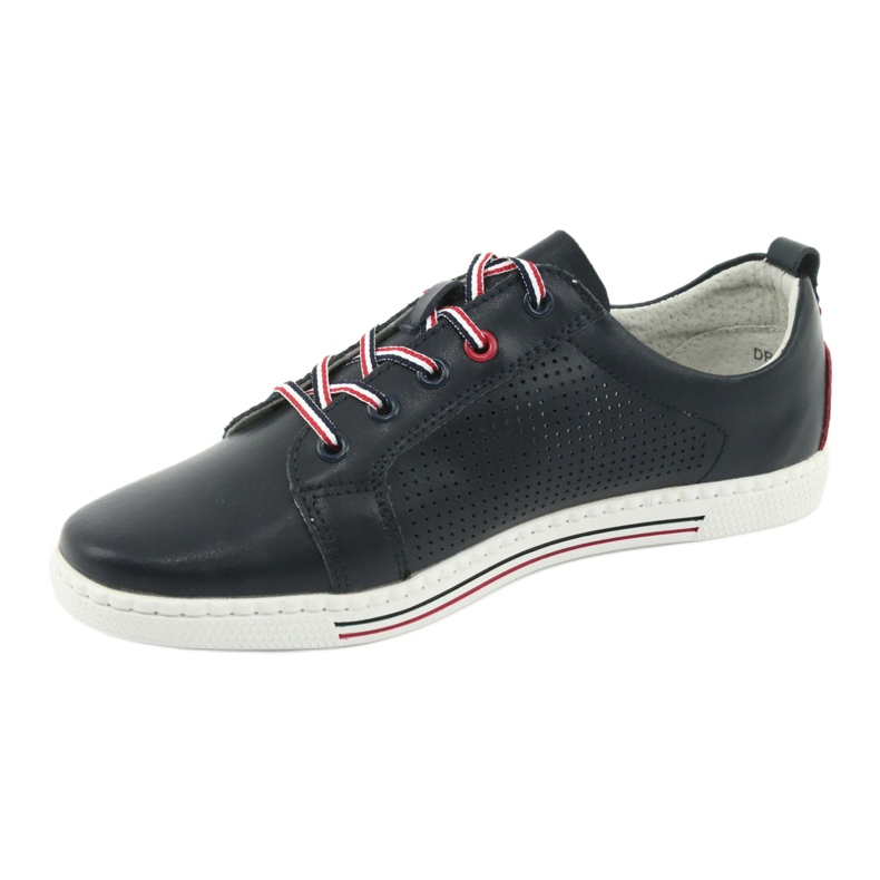 Zapatos deportivos de piel FILIPPO DP008 rojo azul marino 2 Zapatos deportivos de piel FILIPPO DP008 rojo azul marino 2