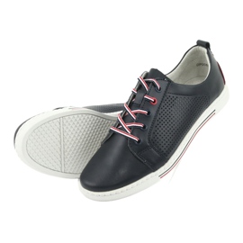 Zapatos deportivos de piel FILIPPO DP008 rojo azul marino 5