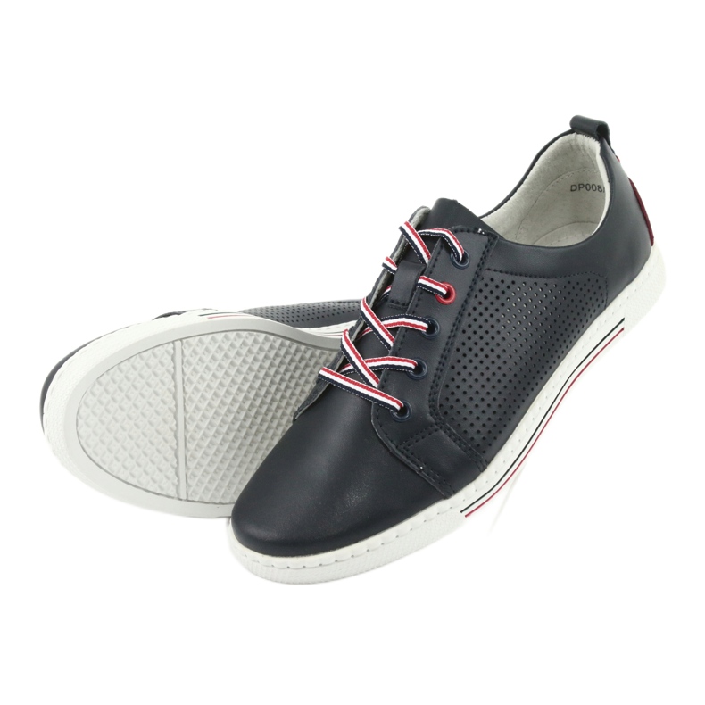 Zapatos deportivos de piel FILIPPO DP008 rojo azul marino 5 Zapatos deportivos de piel FILIPPO DP008 rojo azul marino 5