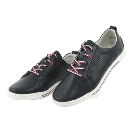 Zapatos deportivos de piel FILIPPO DP008 rojo azul marino 3 Zapatos deportivos de piel FILIPPO DP008 rojo azul marino 3