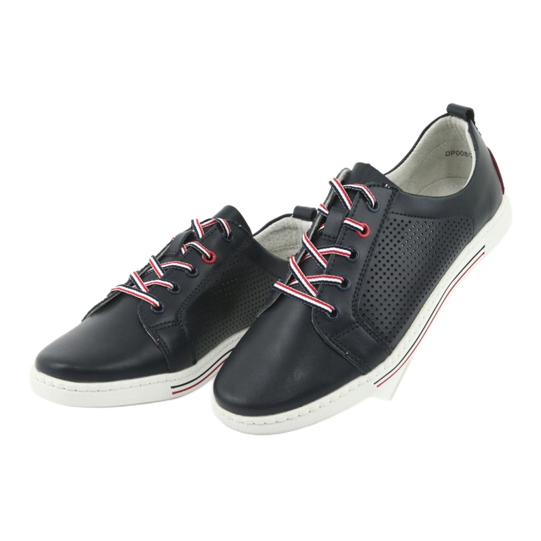 Zapatos deportivos de piel FILIPPO DP008 rojo azul marino 3 Zapatos deportivos de piel FILIPPO DP008 rojo azul marino 3